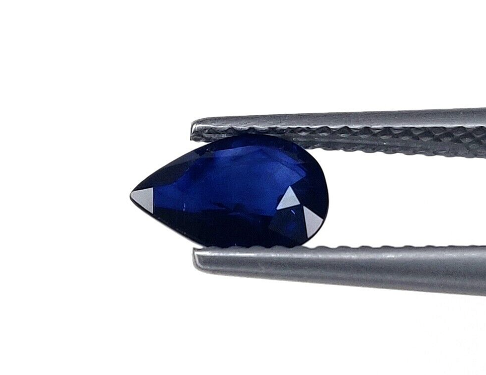 2 Pcs Natural Blue Sapphire 8x6mm Pear Shape Precious Loose Gemstone For Jewelry