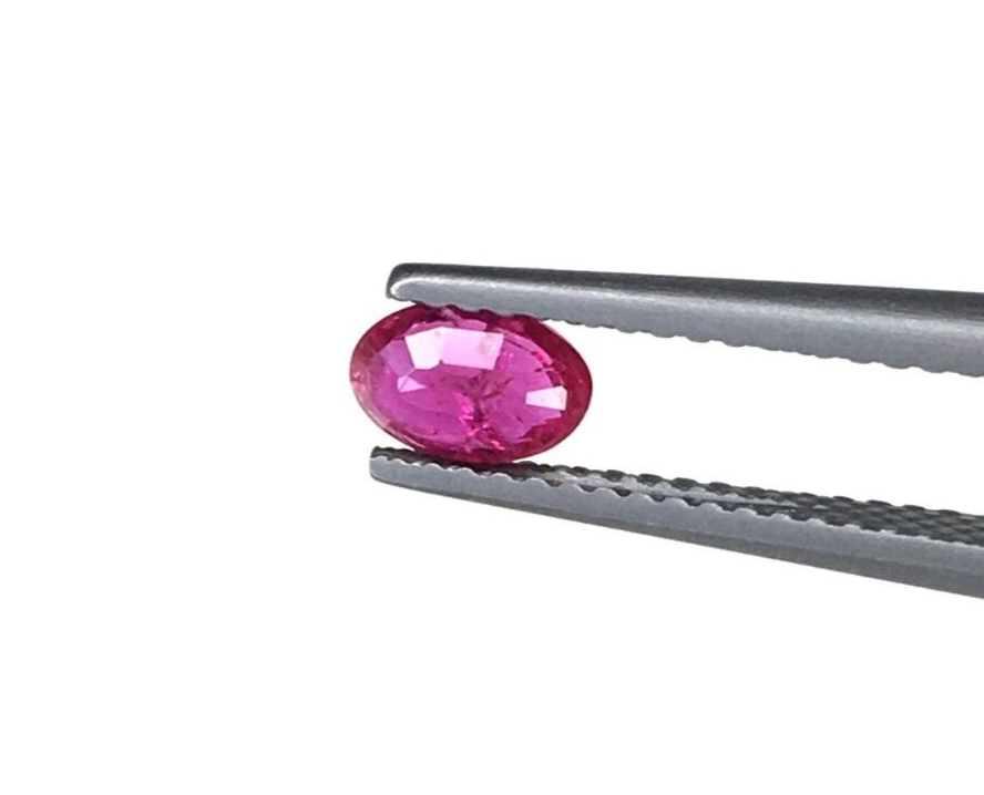 2Pcs Natural Mozambique Ruby 6x4mm Oval Precious Loose Gemstone For Jewelry Gift