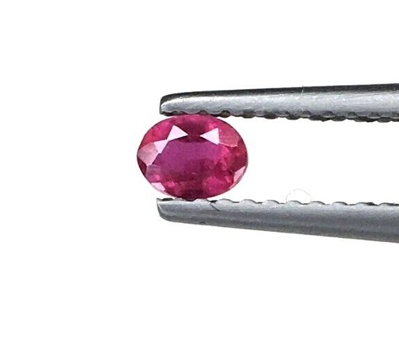 4Pcs Natural Mozambique Ruby 4x3mm Oval Precious Loose Gemstone For Jewelry Gift