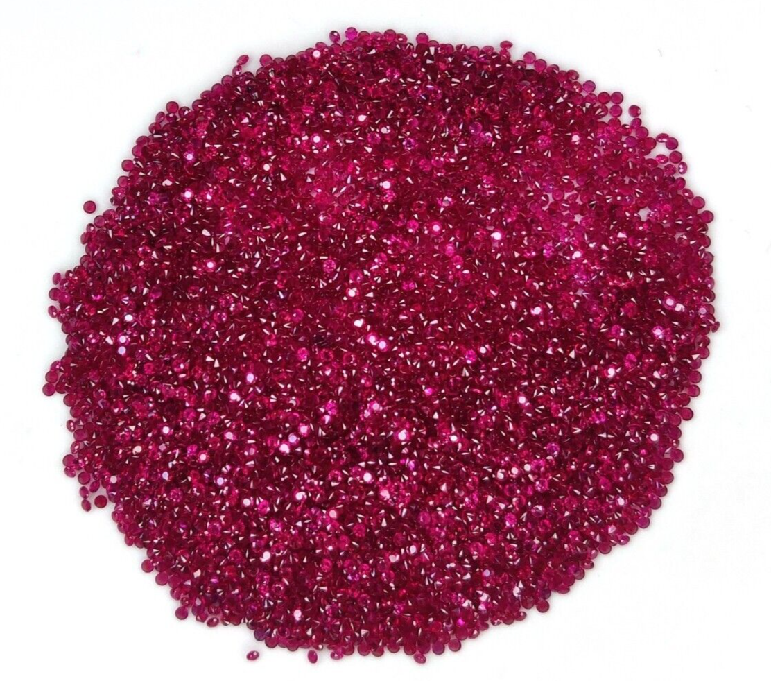 100 Pcs Natural Ruby Round Cut 1.2mm Lot Calibrated Precious Loose Gemstones