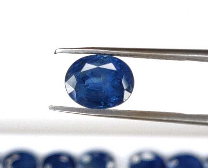 10 Pcs Natural Blue Sapphire 9x7mm Oval Shape Precious Luxury Loose Gemstone