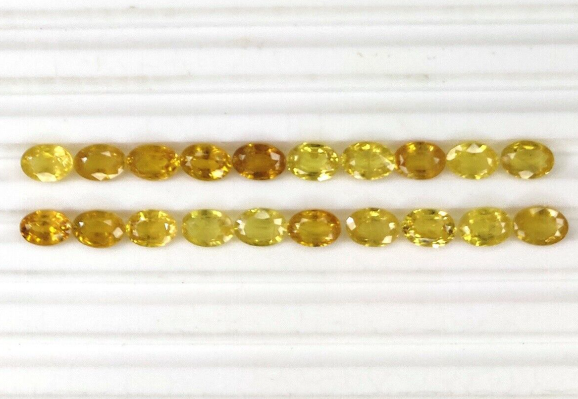 Top Quality Natural Yellow Sapphire 6x4mm Oval Shape Precious Loose Gemstone