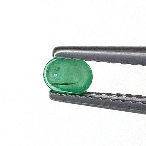 10 Pcs Natural Zambian Emerald 4x3mm Oval Precious Certified Gemstones Cabochon