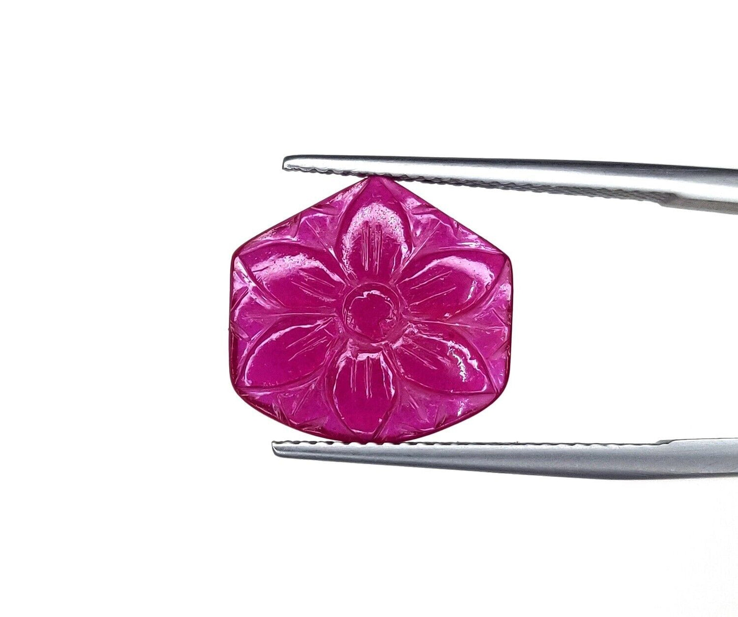 Natural Ruby Oval Pear Heart Fancy Hand Carved Flower Loose Gemstone Cabochons