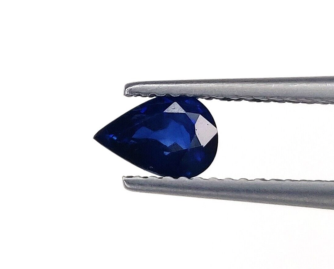 4 Pcs Natural Blue Sapphire 7x5mm Pear Shape Precious Loose Gemstone For Jewelry