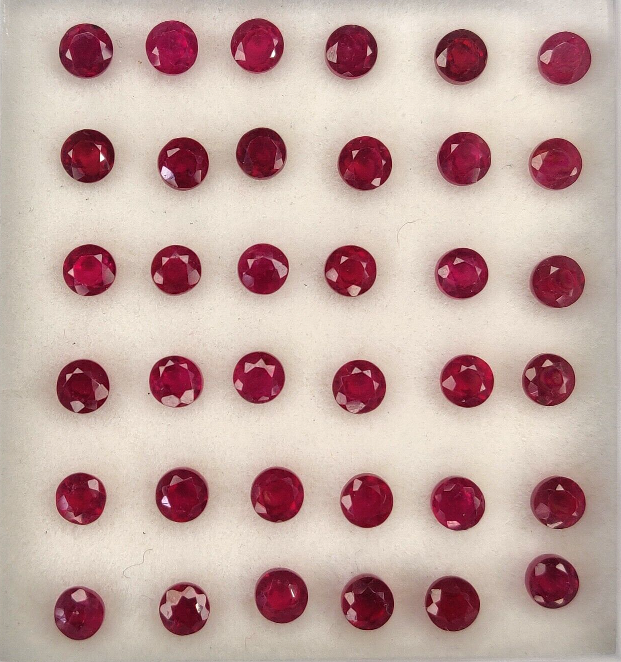 10 Pcs Natural Red Ruby 4mm Round Shape Precious Loose Certified Gemstones