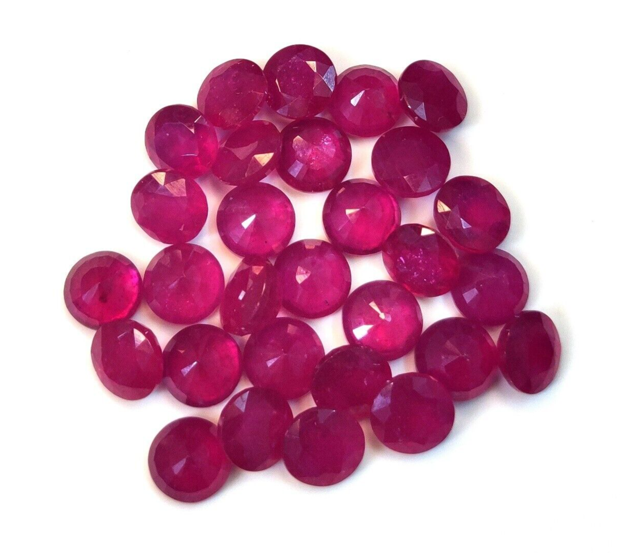 10 Pcs Natural Ruby 6mm Round Shape Precious Loose Gemstones For Jewelry
