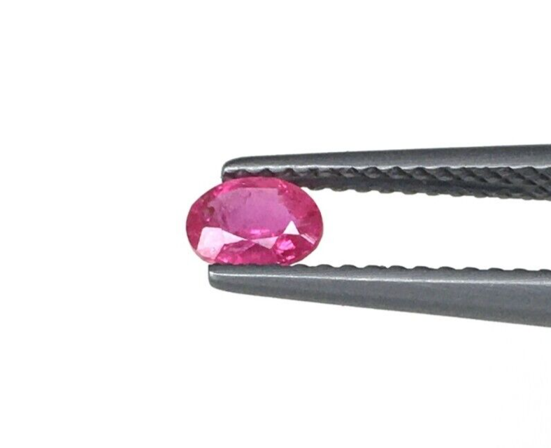 2Pcs Natural Mozambique Ruby 5x4mm Oval Precious Loose Gemstone For Jewelry Gift