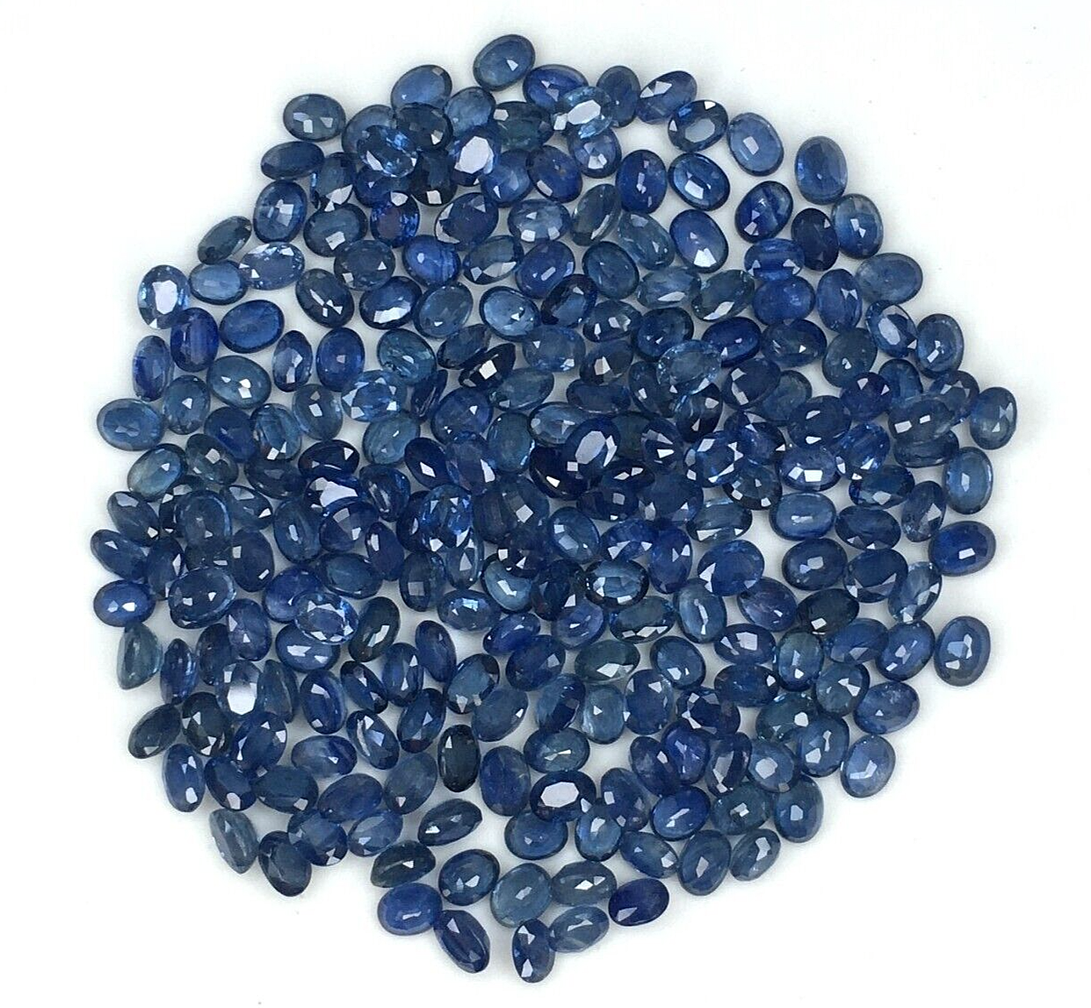 15 Pcs Natural Blue Sapphire 4x3mm Oval Shape Precious Loose Certified Gemstones