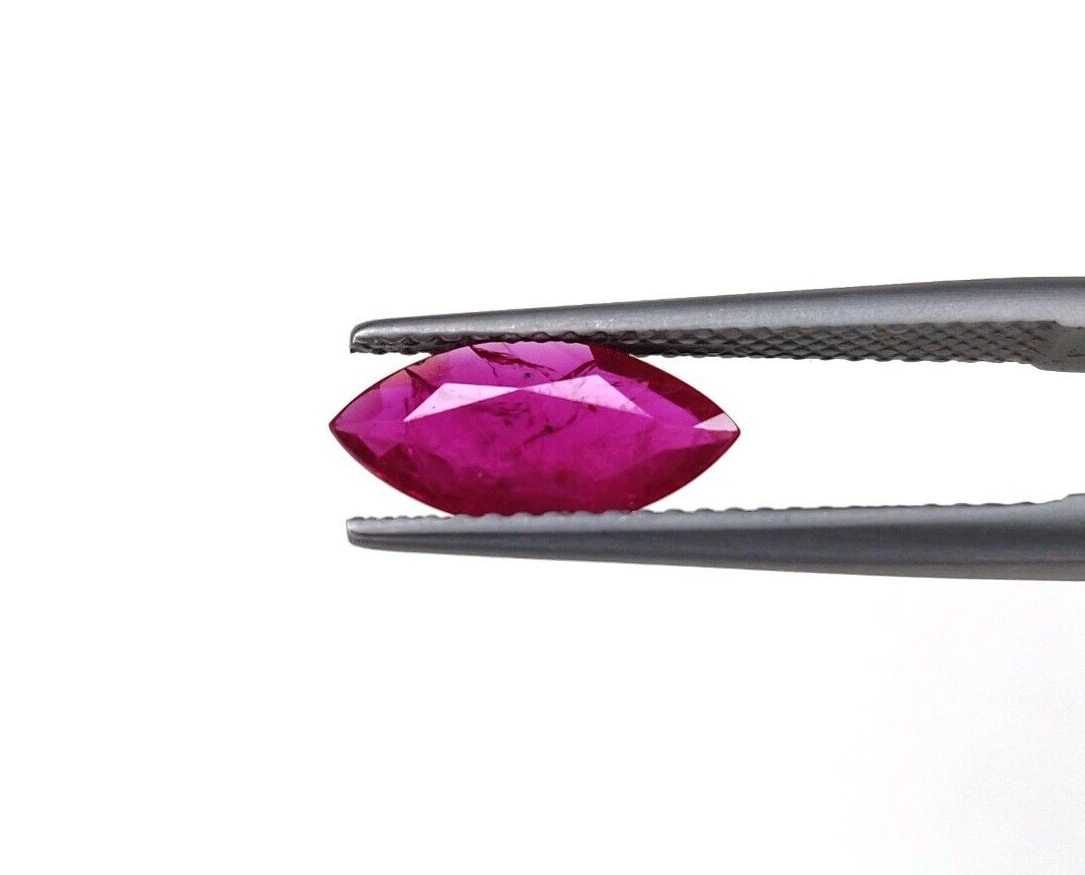 2 Pcs Natural Burma Red Ruby 8x4mm Marquise Shape Precious Loose Gemstone