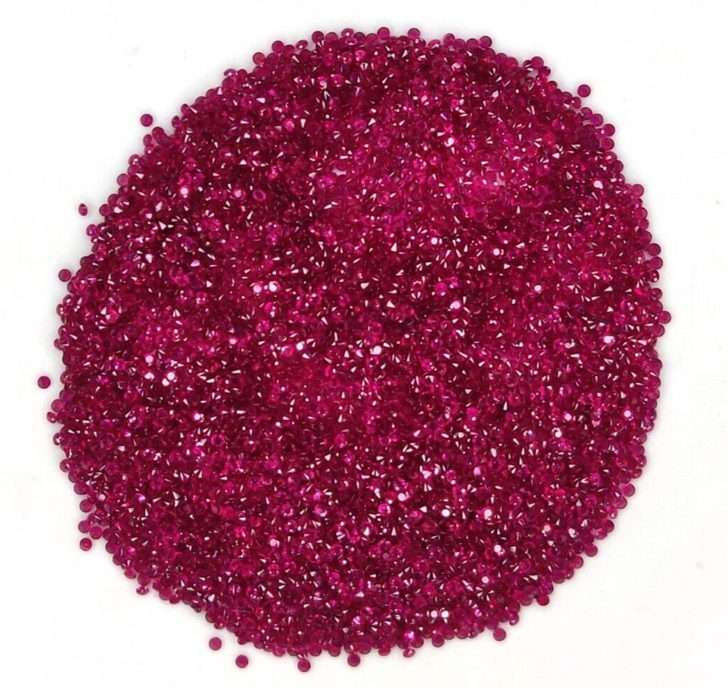 100 Pcs Natural Ruby Round Cut 1.1mm Lot Calibrated Precious Loose Gemstones