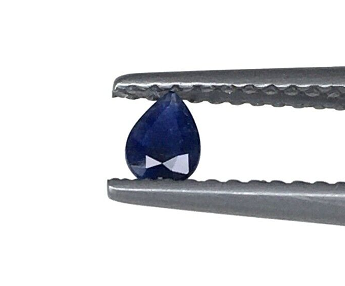 10 Pcs Natural Blue Sapphire 4x3mm Pear Shape Precious Loose Certified Gemstones