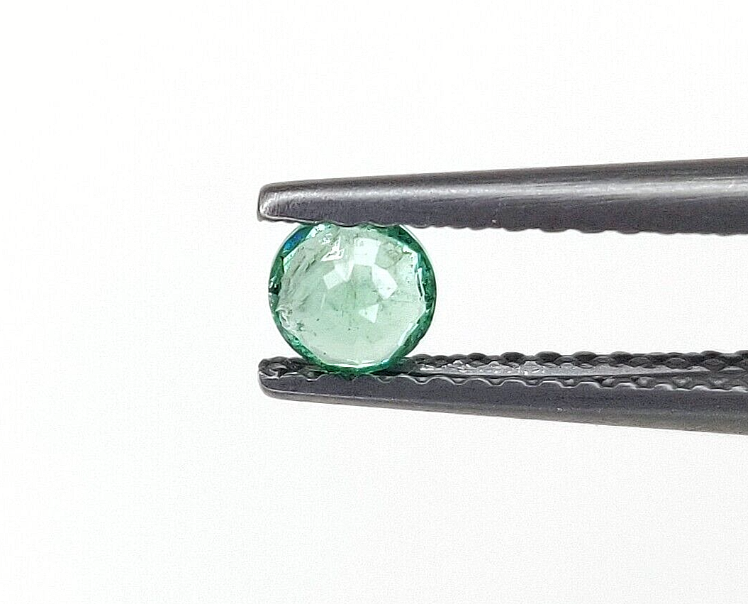 50 Pcs Natural Zambian Emerald 4mm Round Loose Precious Certified Gemstones