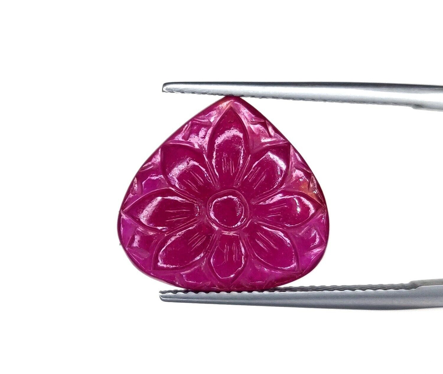 Natural Ruby Oval Pear Heart Fancy Hand Carved Flower Loose Gemstone Cabochons