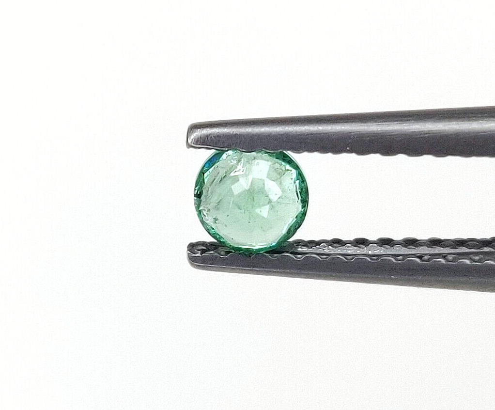 50 Pcs Natural Zambian Emerald 3.5mm Round Loose Precious Certified Gemstones