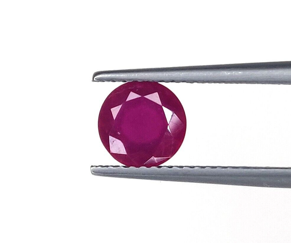 5 Pcs Natural Ruby 7mm Round Shape Precious Loose Gemstones For Jewelry