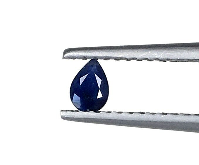 10 Pcs Natural Blue Sapphire 4x3mm Pear Shape Precious Loose Certified Gemstones