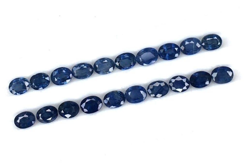 10 Pcs Natural Blue Sapphire 4x3mm Oval Shape Precious Loose Certified Gemstones