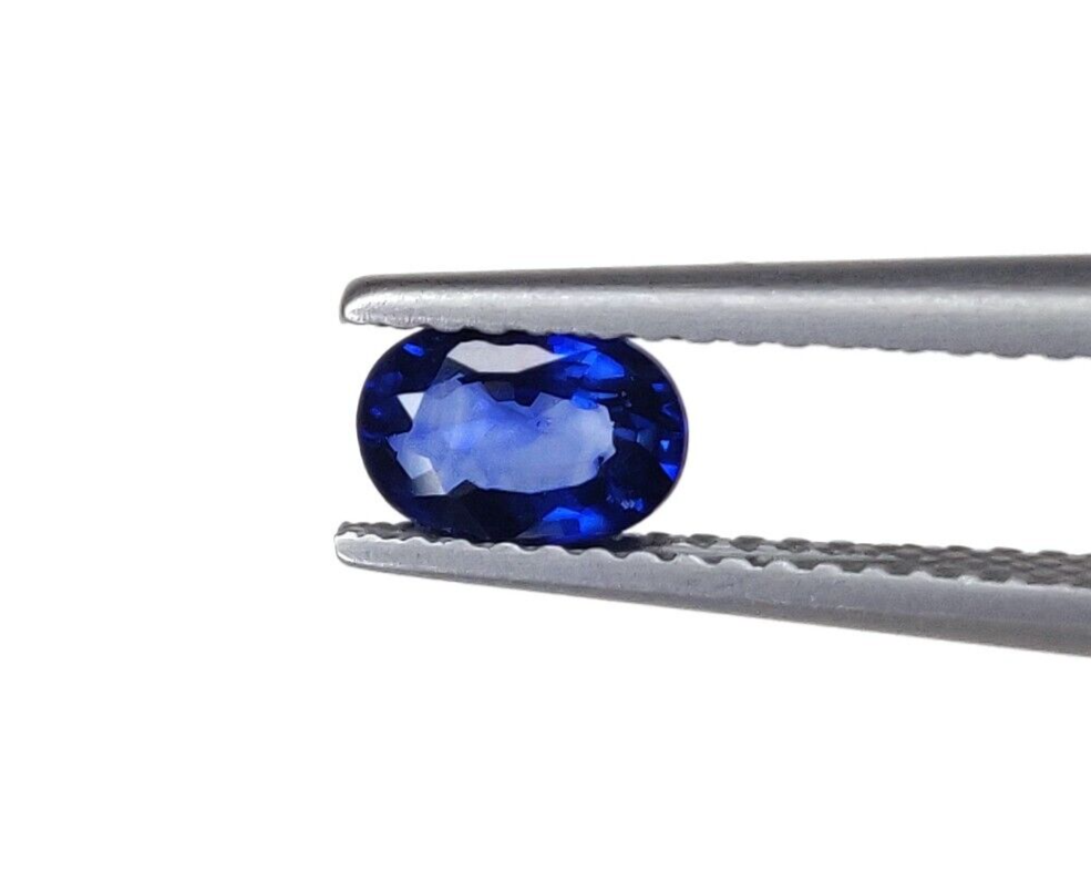 Natural Blue Sapphire 6x4mm Oval Precious Loose Gemstone For Gift Jewelry Making