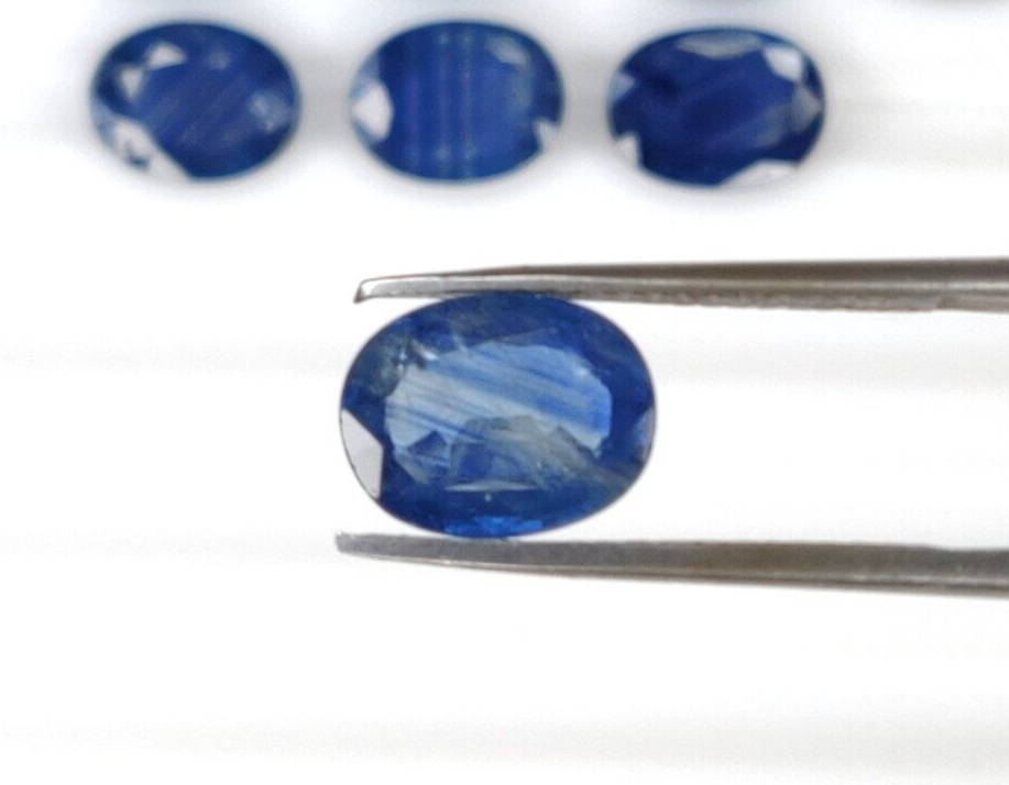 1 Pc Natural Blue Sapphire 9x7mm Oval Loose Gemstone For Jewelry Making Gifts