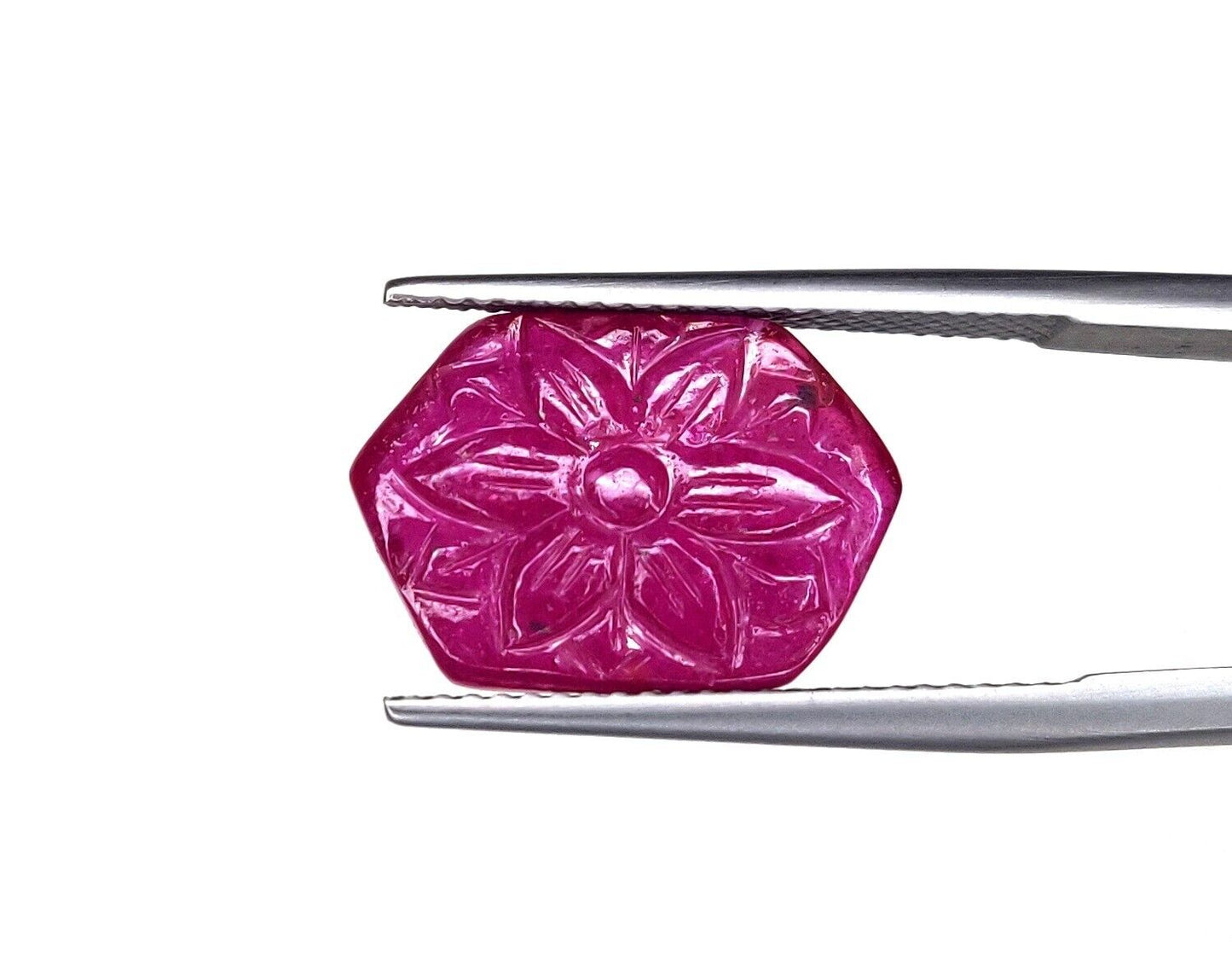 Natural Ruby Oval Pear Heart Fancy Hand Carved Flower Loose Gemstone Cabochons