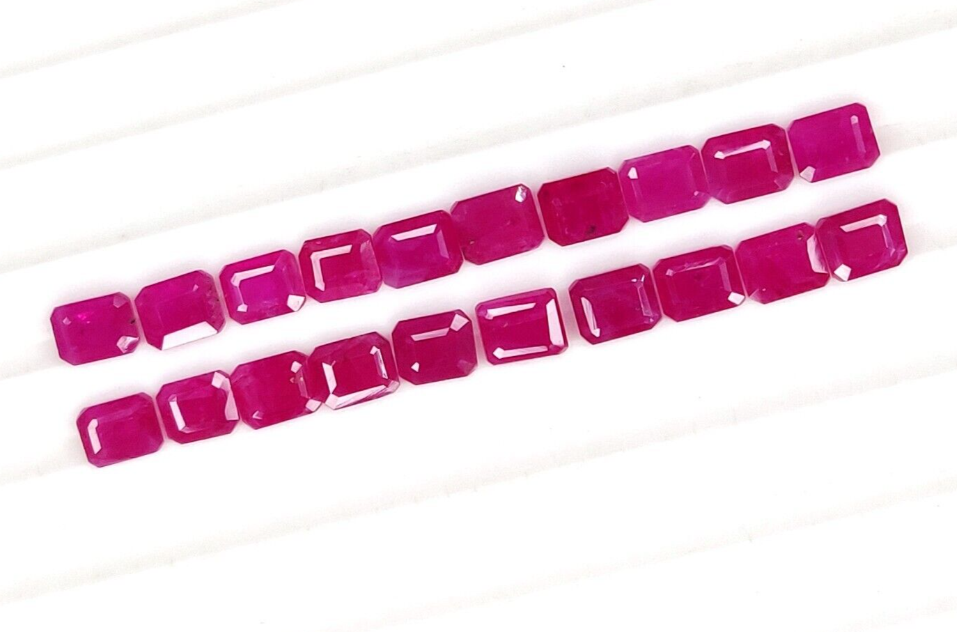 5x4mm Natural Ruby Octagons Precious Loose Gemstone | Certified Loose Gemstone
