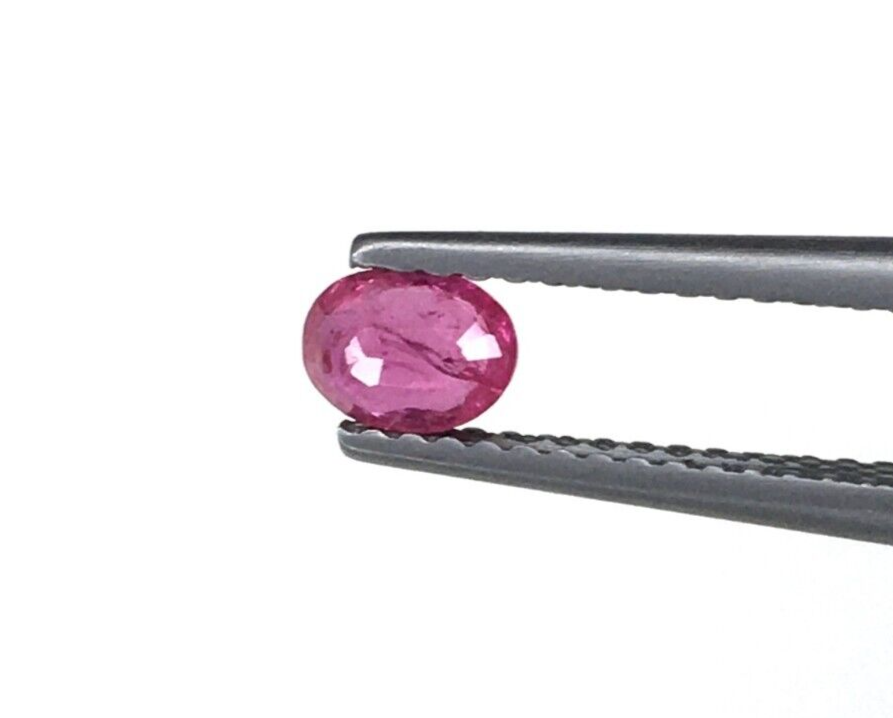 2Pcs Natural Mozambique Ruby 5x4mm Oval Precious Loose Gemstone For Jewelry Gift