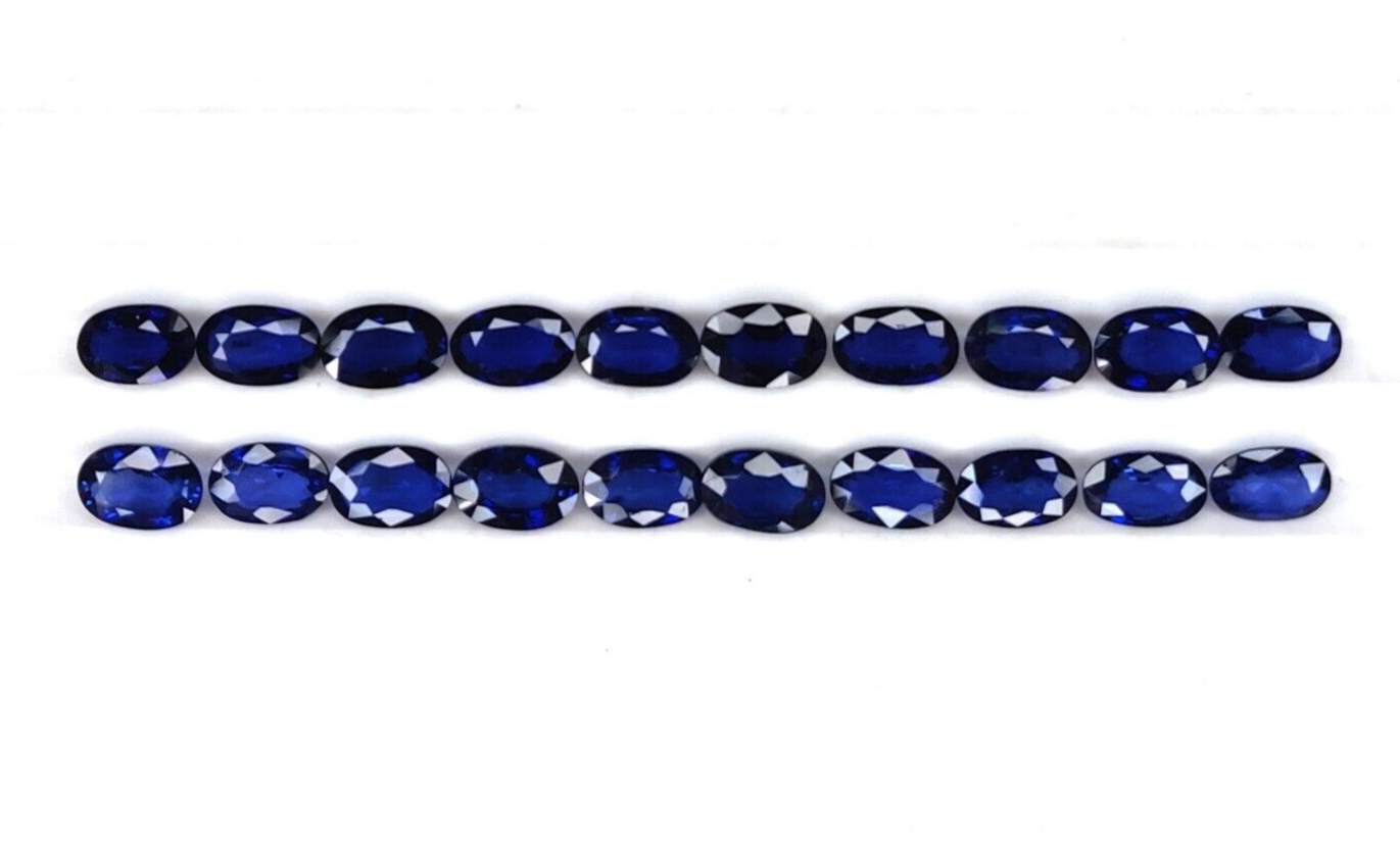 2 Pcs Natural Blue Sapphire 6x4mm Oval Shape Precious Loose Gemstones
