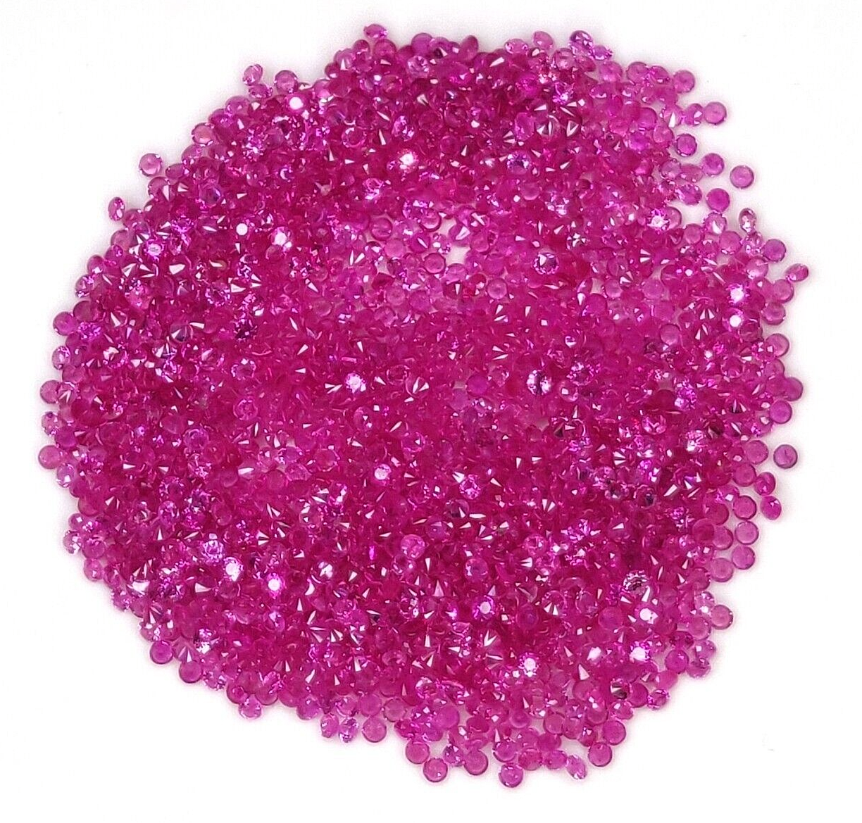 100 Pcs Natural Ruby Diamond Cut 1.4mm Lot Calibrated Precious Loose Gemstones