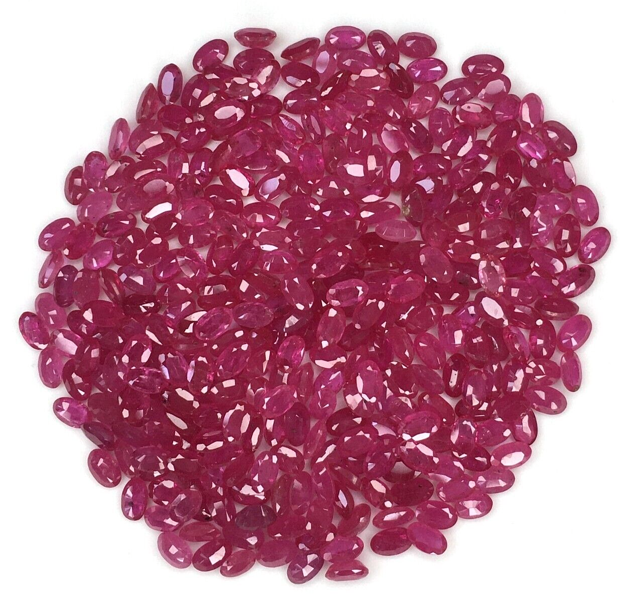 2 Pc Natural Mozambique Ruby 5x3mm Oval Precious Loose Gemstone For Jewelry Gift