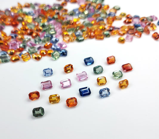 Natural Multi Sapphire Octagons | 5x4mm