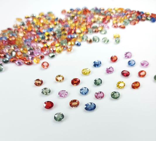 Natural Multi Sapphire Ovals | 5x4mm