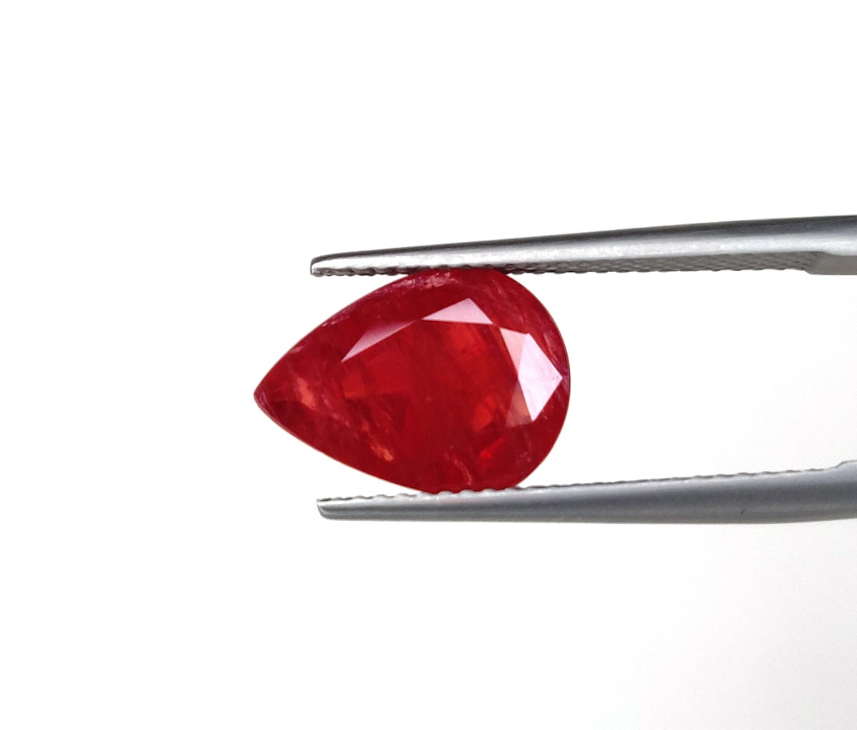 Natural Ruby Pear Teardrop Shape Precious Loose Gemstone | 4.48cts