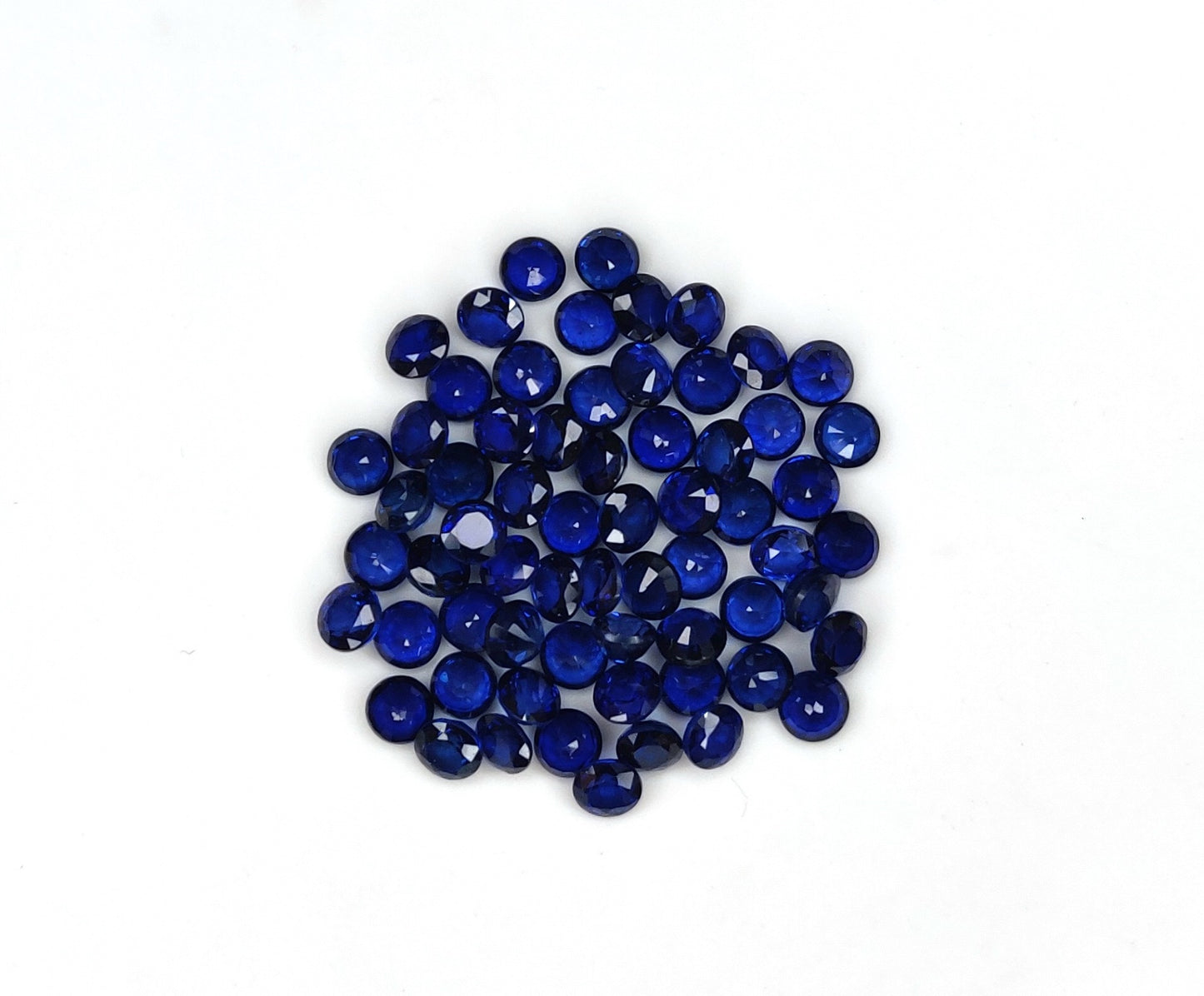 5 Pcs Natural Blue Sapphire 5mm Round Precious Loose Gemstone For Gift Jewelry Making