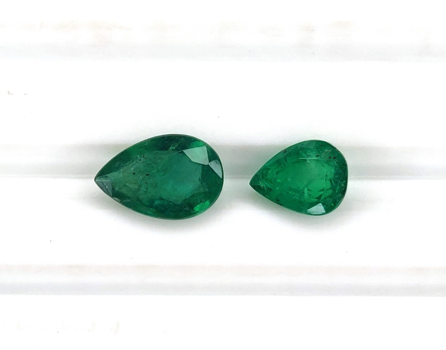 Natural Emerald Zambian Pear Shape 2 Pcs Loose Gemstones Best For Rings | 2.04cts