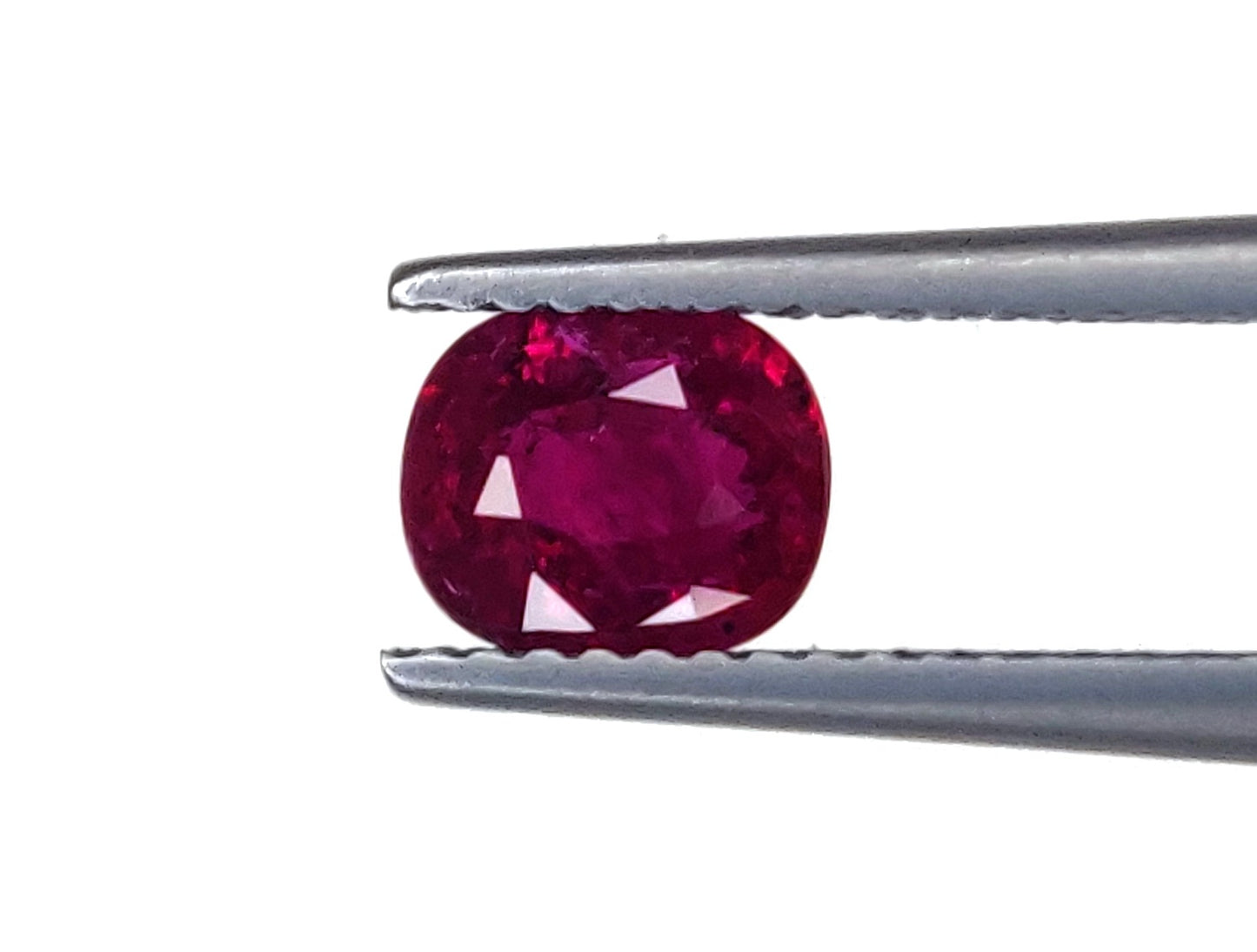 GIT Certified Natural Deep Pinkish Red Ruby Untreated Unheated Mozambique Cushion Shape Loose Gemstones | 1.11cts