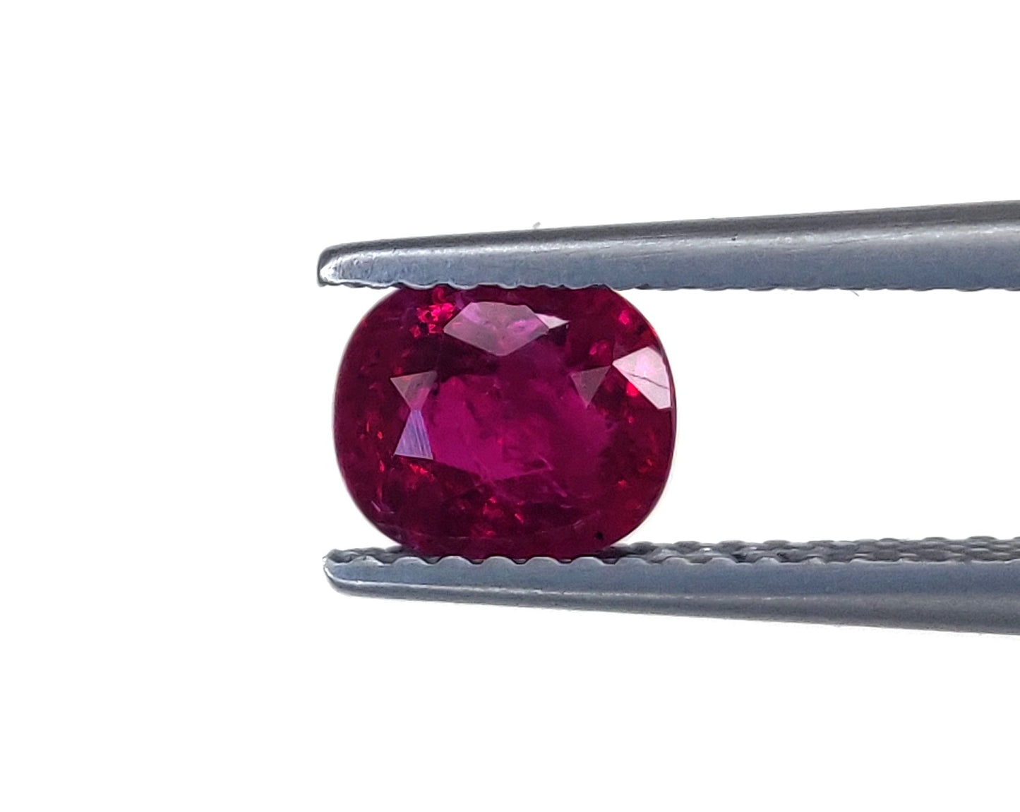 GIT Certified Natural Deep Pinkish Red Ruby Untreated Unheated Mozambique Cushion Shape Loose Gemstones | 1.11cts
