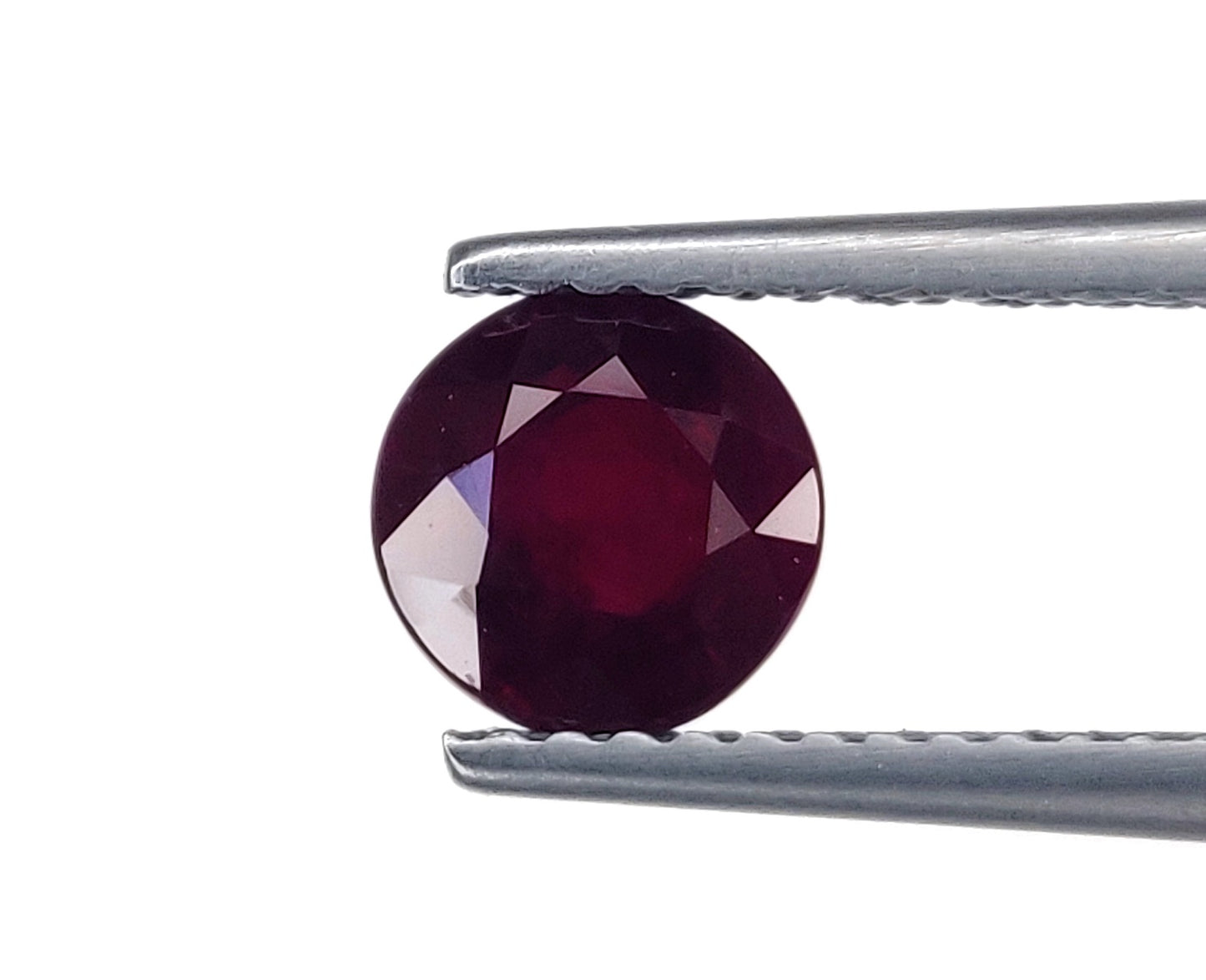 Natural Burma Dark Deep Red Ruby Heated Round Shape Loose Gemstones For Engagement Rings | 1.21cts