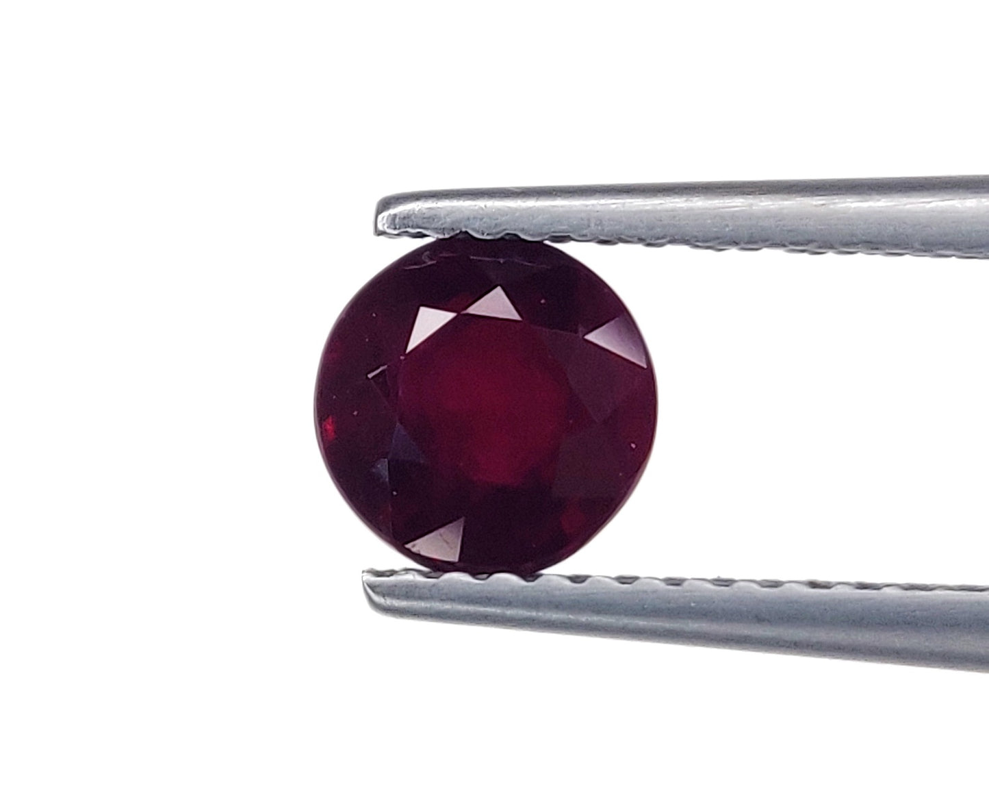 Natural Burma Dark Deep Red Ruby Heated Round Shape Loose Gemstones For Engagement Rings | 1.21cts