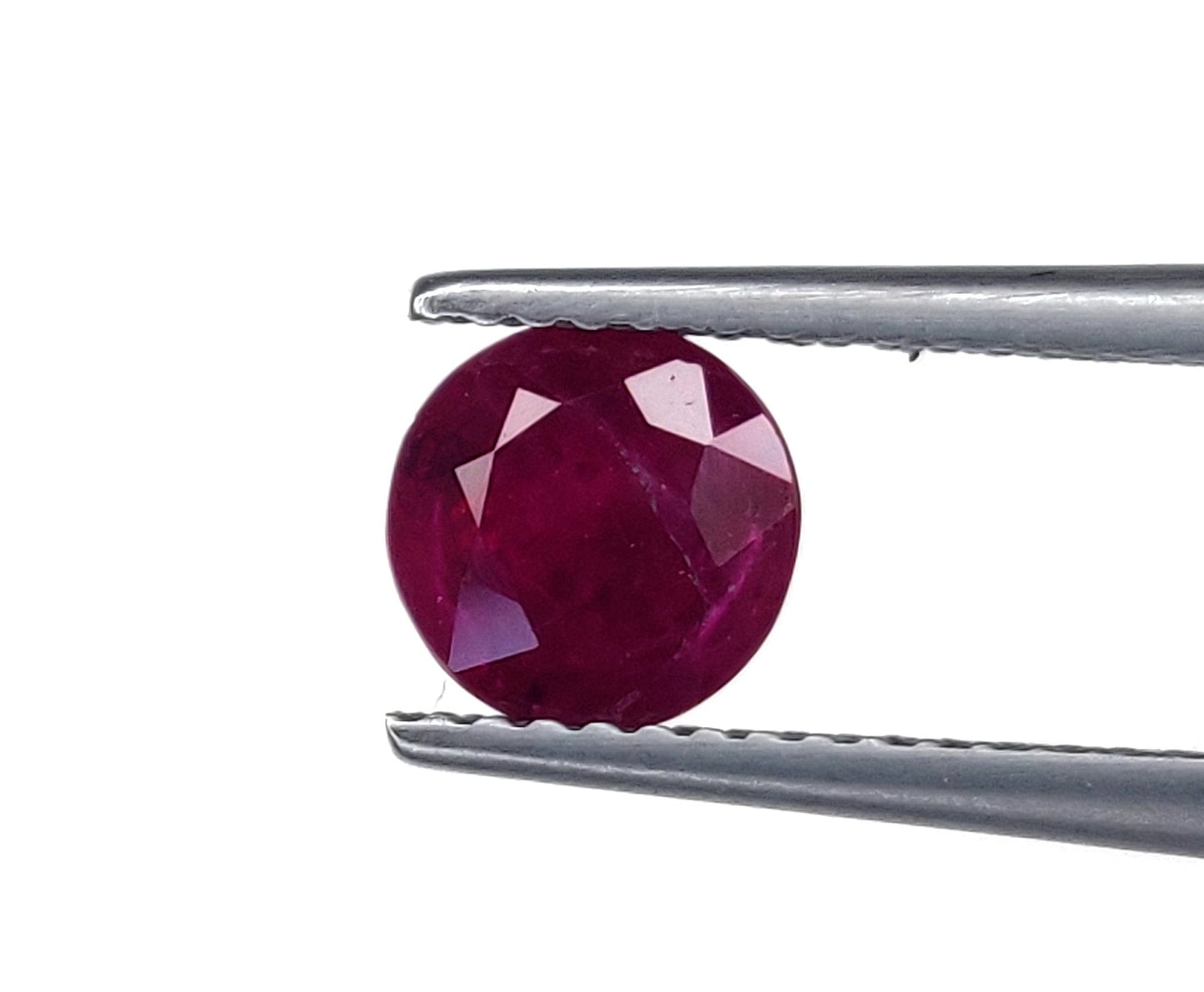 Natural Burma Pinkish Red Ruby Heated Round Shape Loose Gemstones For Engagement Rings | 1.28cts