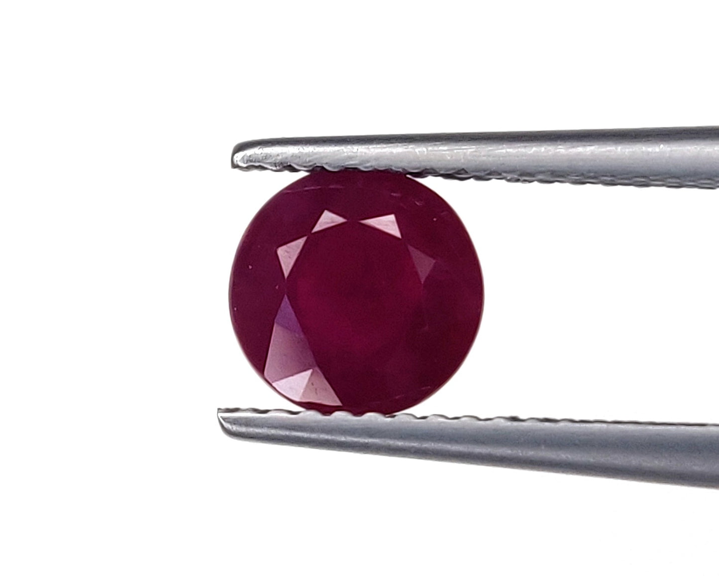 Natural Burma Pinkish Red Ruby Heated Round Shape Loose Gemstones For Engagement Rings | 1.78cts