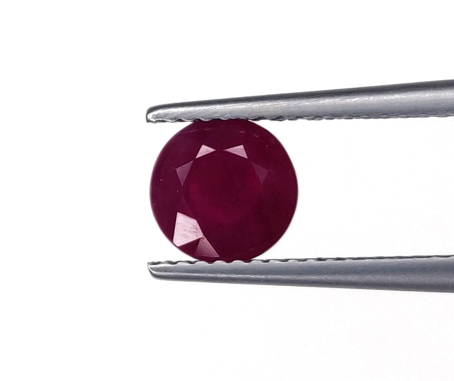 Natural Burma Pinkish Red Ruby Heated Round Shape Loose Gemstones For Engagement Rings | 1.78cts