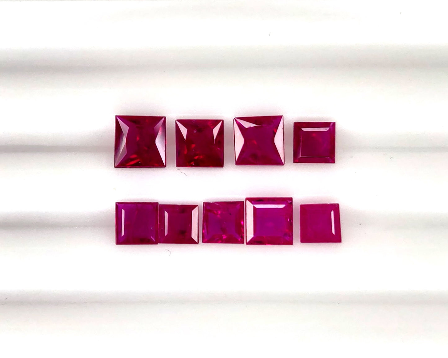 Natural Mozambique Ruby Square 4mm