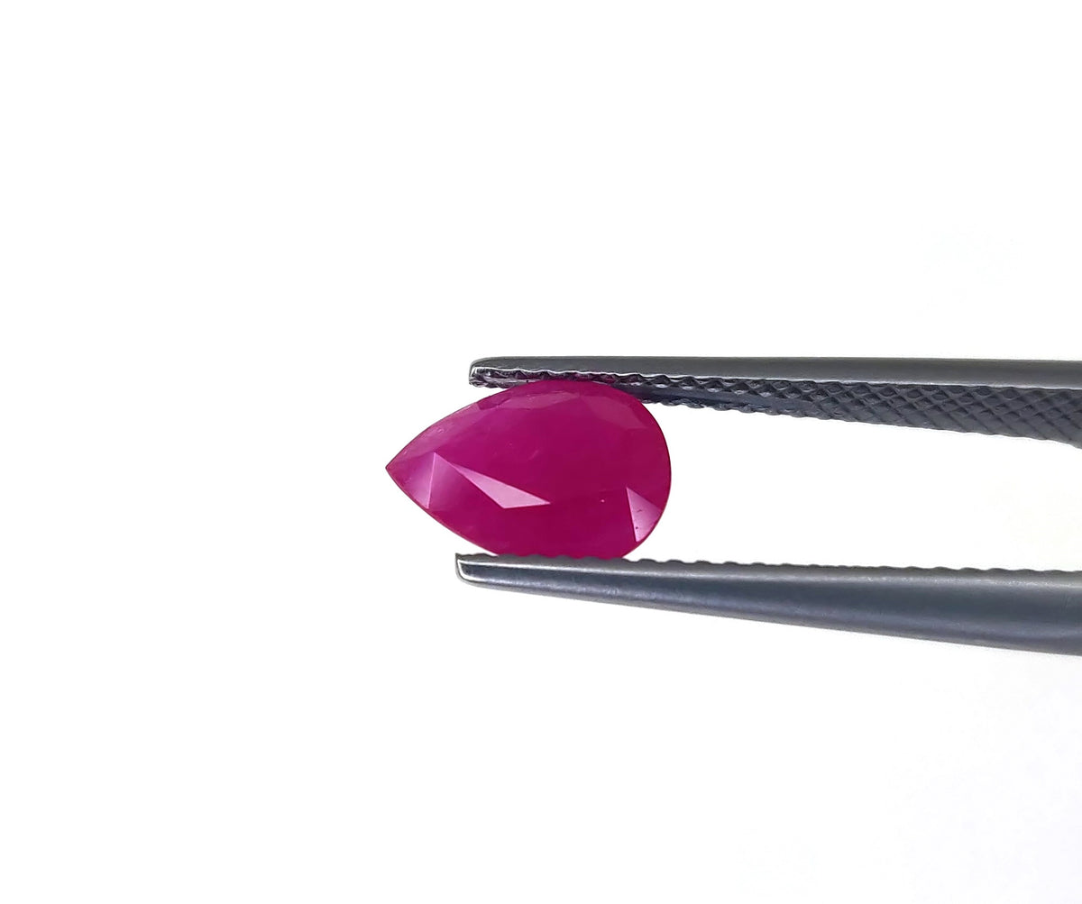 Natural Ruby Mozambique Pear 9x7 MM