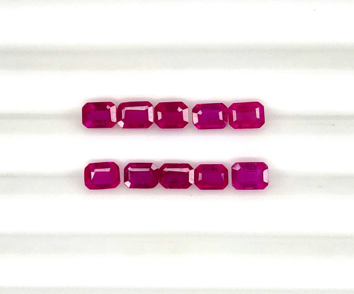 Natural Ruby Bangkok Octagon 4x3 MM
