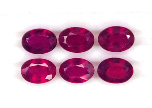 1 Pc Natural Ruby Top Quality 7x5mm Oval Shape Precious Loose Jewelry Gemstones