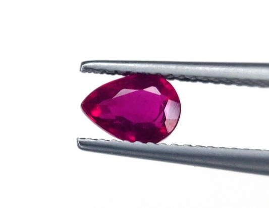 1 Pc Natural Ruby Top Quality 7x5mm Pear Shape Precious Loose Jewelry Gemstones