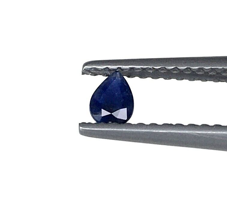 15 Pcs Natural Blue Sapphire 4x3mm Pear Shape Precious Loose Certified Gemstones