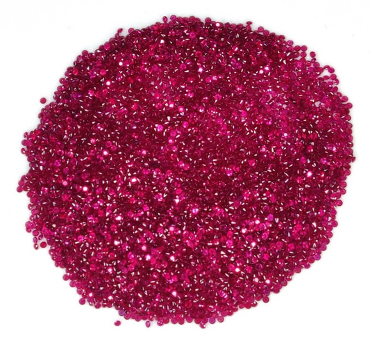 100 Pcs Natural Ruby Round Cut 1.2mm Lot Calibrated Precious Loose Gemstones