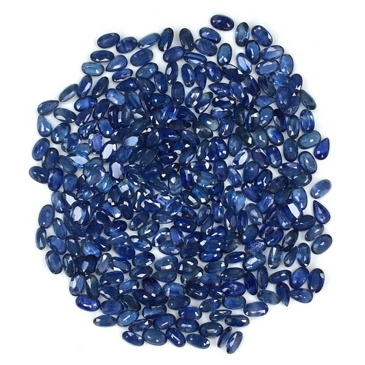 10 Pcs Natural Blue Sapphire 4x3mm Oval Shape Precious Loose Certified Gemstones